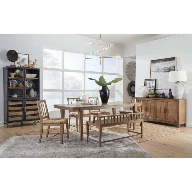Magnussen Home Lindon Belgian Wheat Extendable Rectangular Dining Table - 38''W x 72''D x 30''H