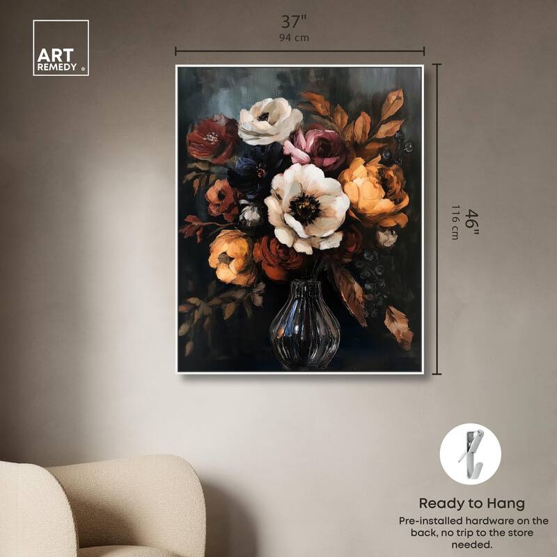 Velvet Night Bloom I Canvas by Art Remedy