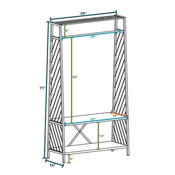 Gold Hall Tree with Shleves, Hanging Rail Bed Bath & Beyond 35973477