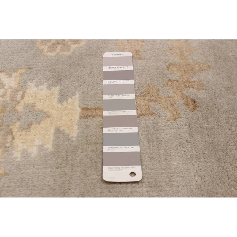ECARPETGALLERY Hand-knotted Royal Oushak Grey Wool Rug - 7'11 x 9'10