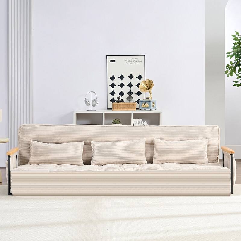 Mixoy Muti-Functional Folding Floor Sofa Bed,3-Seater,2-Seater,1-Seater Lazy Futon Sofa with 6 Position Adjustable Backrest