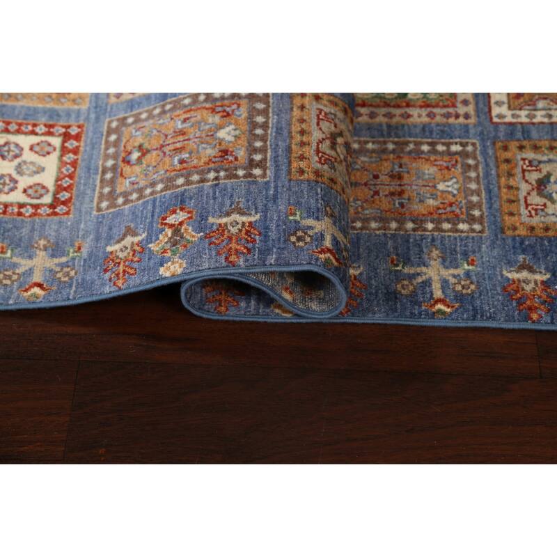 Garden Design Traditional Kazak Oriental Wool Runner Rug Hand-knotted - 2'8" x 9'10"