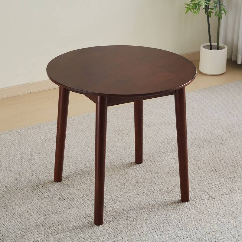 Round Table, All Solid Wood, Can Sit 2-4 People Diameter 31.5 Inches