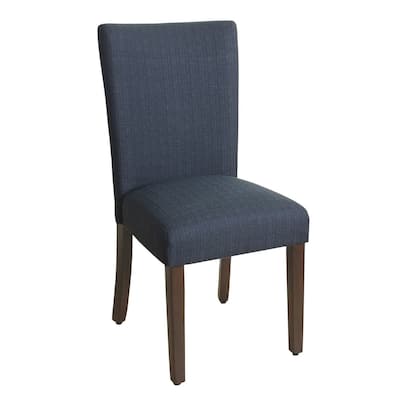 Brown/Blue Fabric Upholstered Wood Frame Dining Chair, Sturdy Dining Chair for Dining Rooms - 22.75
