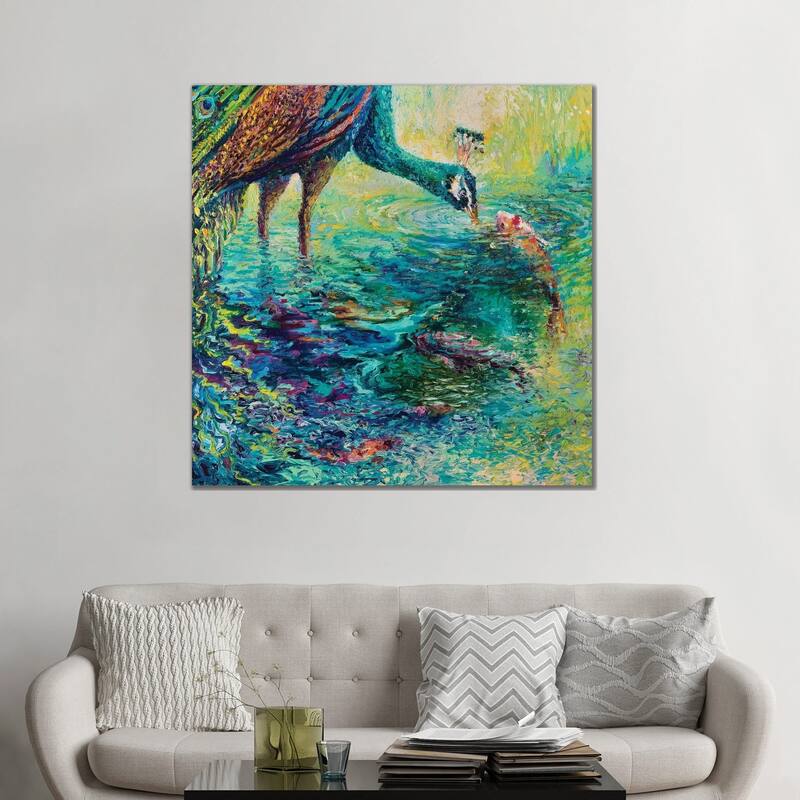 iCanvas "Peacock Diptych Panel II" by Iris Scott Canvas Print