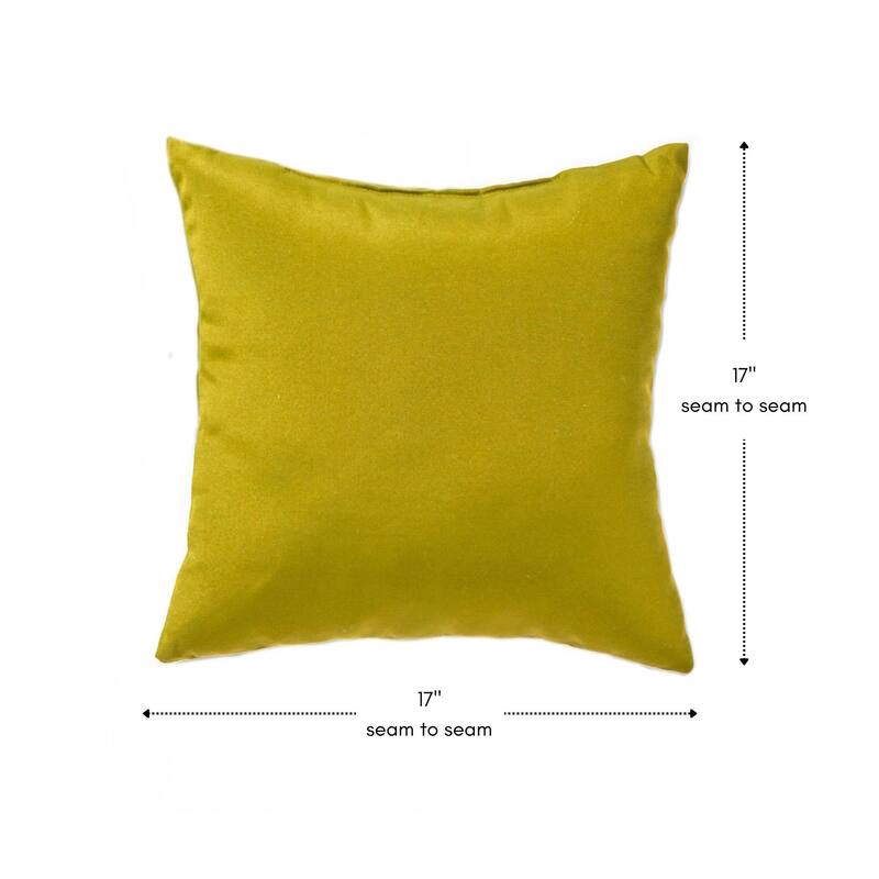 Kiwi Green Outdoor 17-inch Accent Pillow (Set of 2) by Greendale Home Fashions