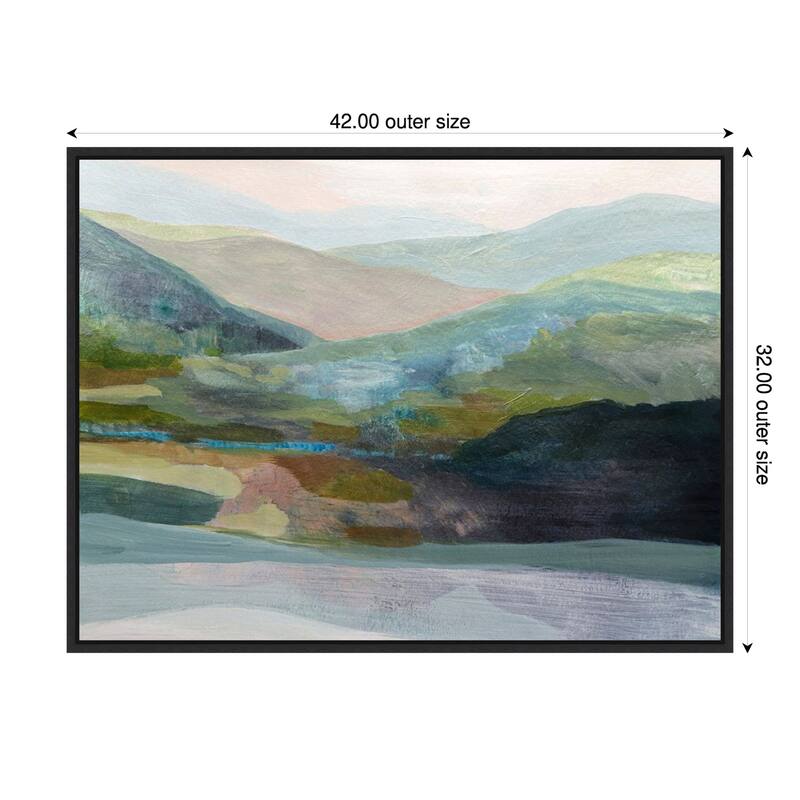 Misty Morning by Farren Lee (42 x 32 in.), Framed Canvas Wall Art Print