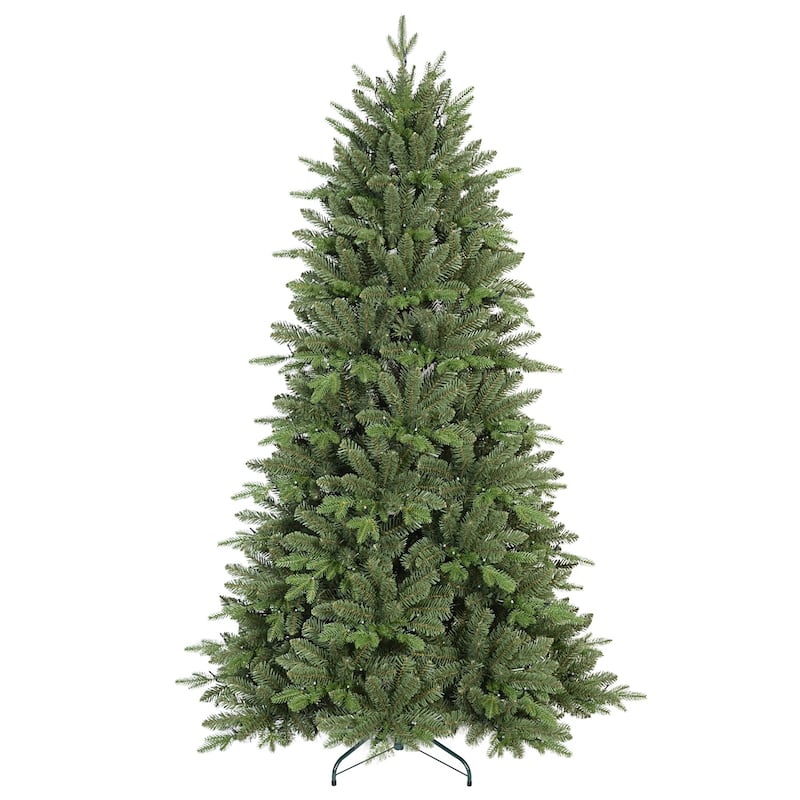 Pre-Lit Artificial Christmas Tree - RGB LED Lights, Multiple Functions, PE/PVC Tips, Easy Power Setup - Green