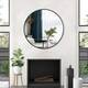 Neutypechic Modern Thin Frame Wall-Mounted Vanity Round Mirror