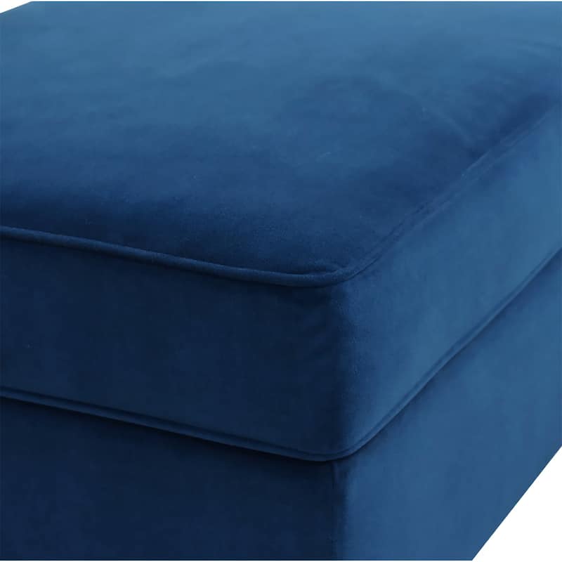 Roundhill Furniture Camero Fabric Cocktail Ottoman in Navy Blue