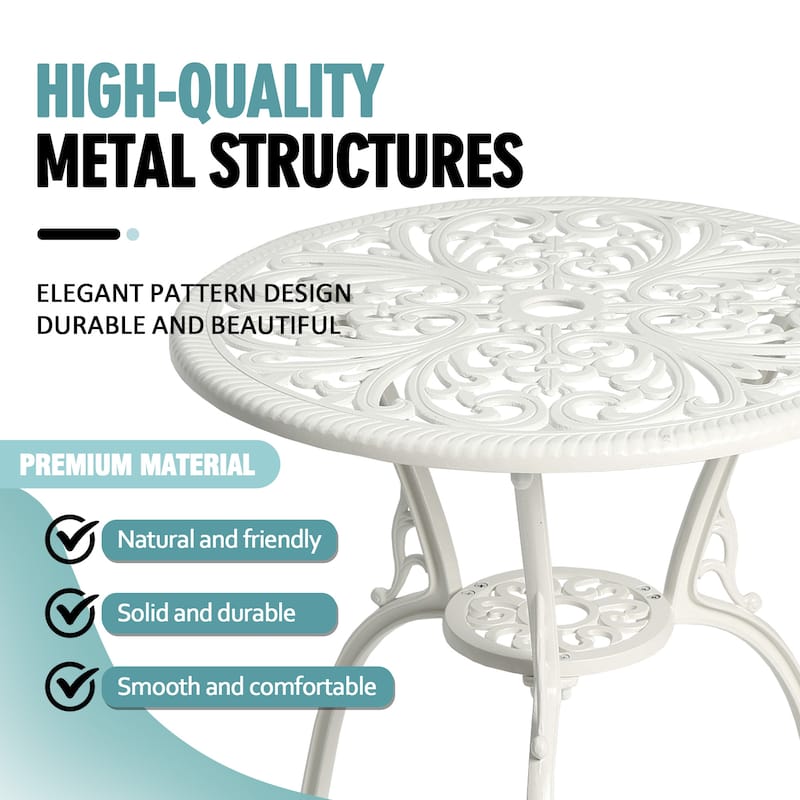 Aluminum 2-Person Classic Outdoor Tulip Garden Bench for Park and Yard