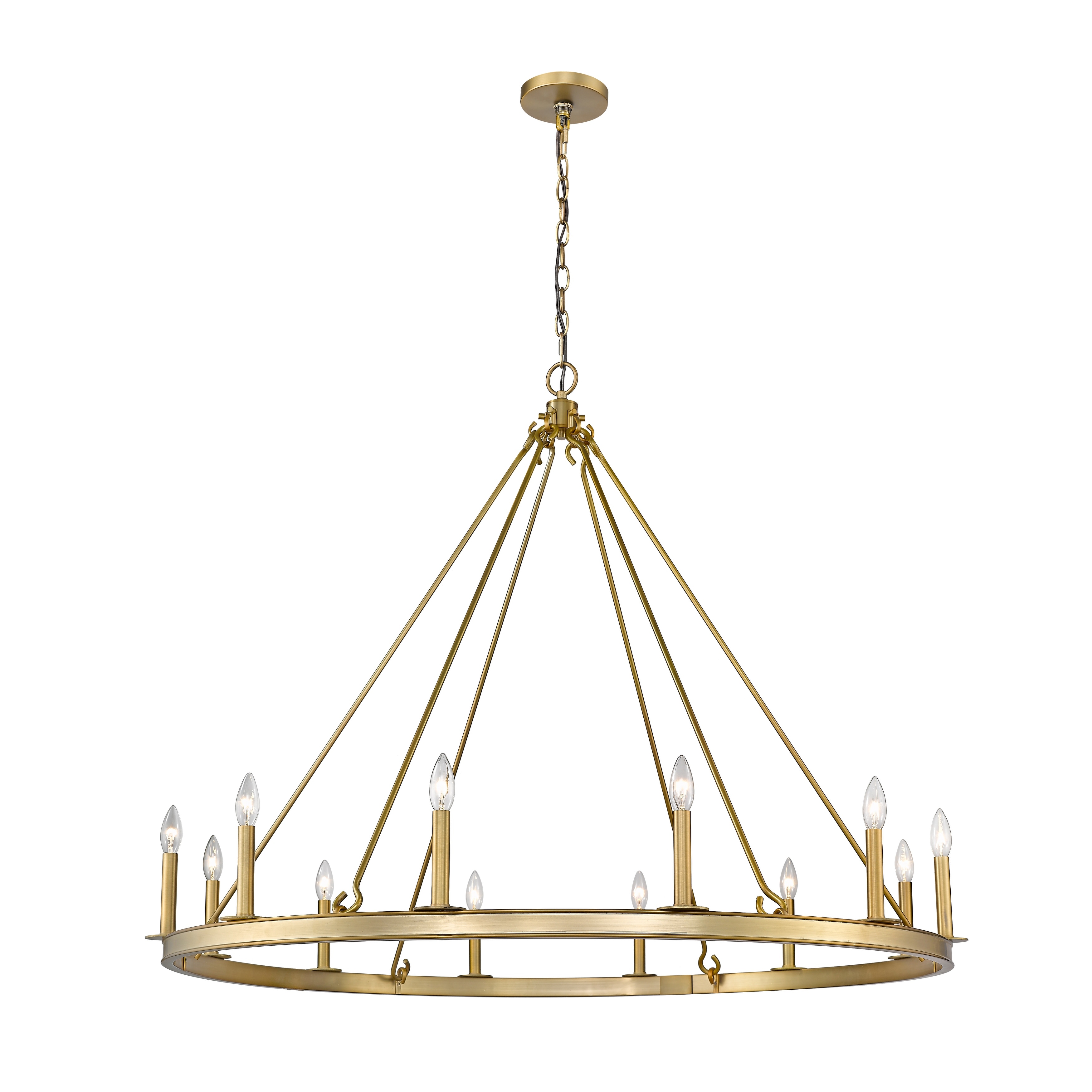 Barclay 12 Light Chandelier - Olde Brass