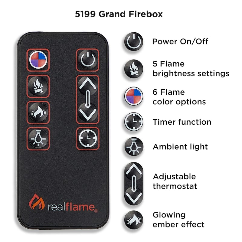 Centennial 55.5" Electric Grand Fireplace in White by Real Flame