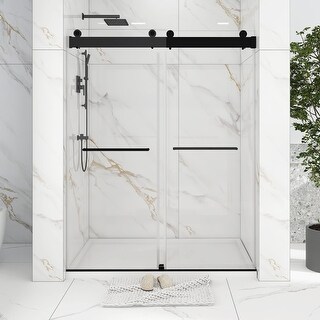 60"/72" Double Sliding Frameless Shower Door with Buffer