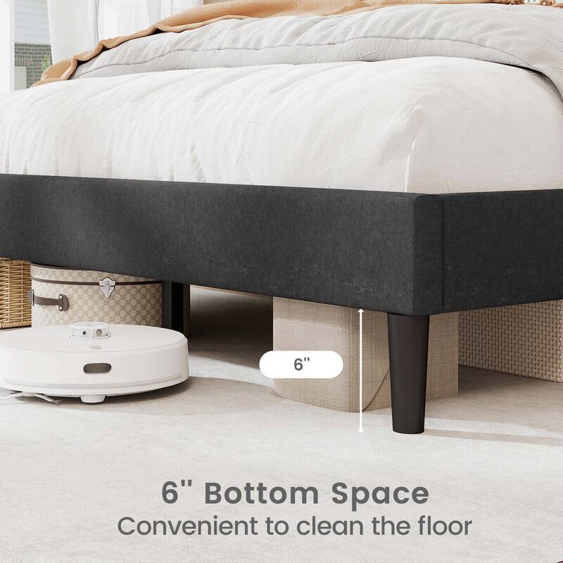 Costway Twin/Full/Queen Size Bed Frame with High Headboard & Wooden