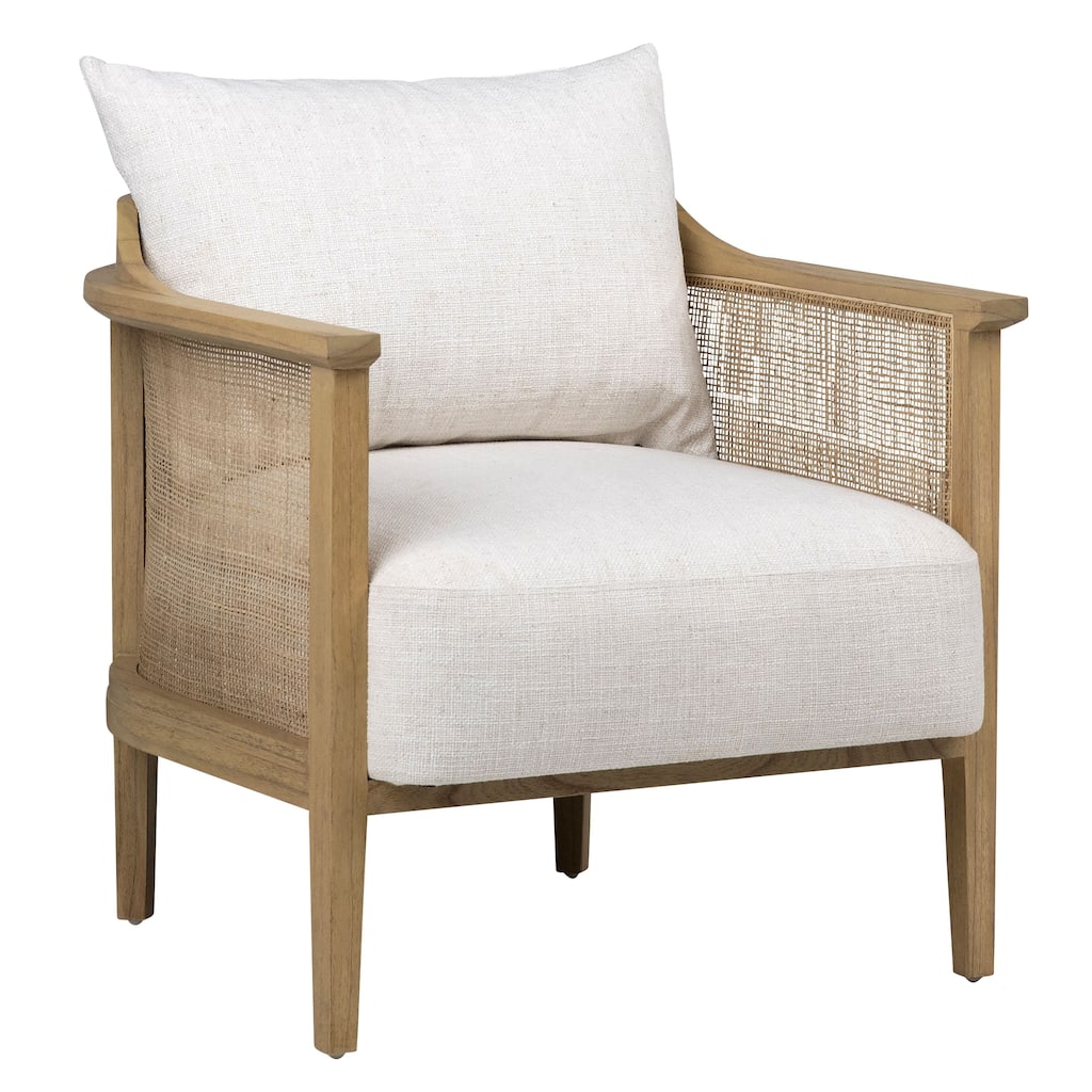 Madison Polyester Blend Upholstered Occasional Chair, Off-White