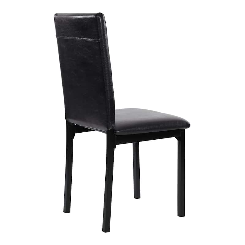5-Piece Dining Table Set with Faux Marble Tabletop and 4 Chairs