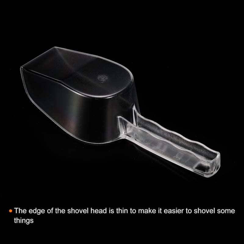 Ice Scoop 10.04x2.95" Small Ice Maker Flour Cereal Sugar Handle Shovel - Clear