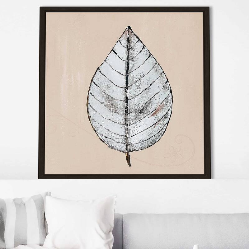 "Neutral New Leaf II" Print on Floating Canvas