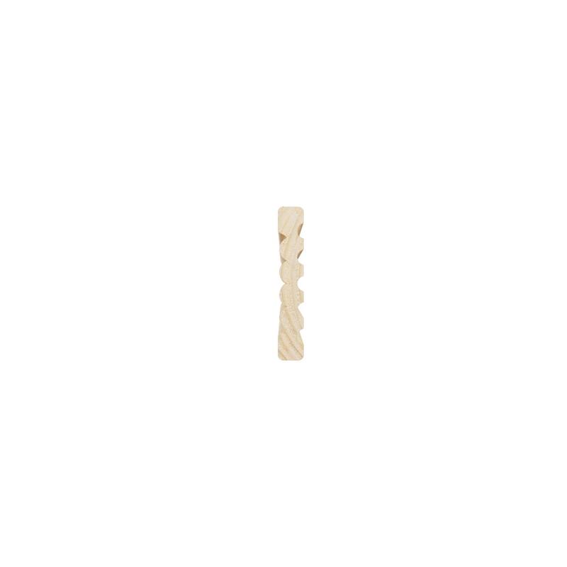 WM338: 9/16-in D x 3-3/8-in W x 96-in L Americraft Solid Hardwood Stain Grade Fluted or Reeded Reversible Moulding