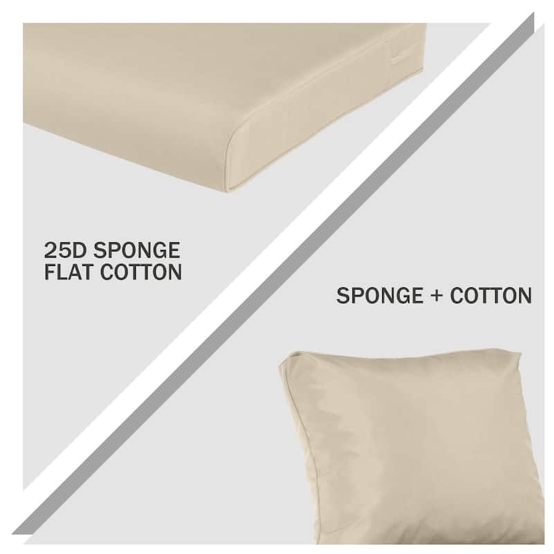 Aoodor Outdoor Chair Cushions Set, Water Resistant Deep Seat Cushions