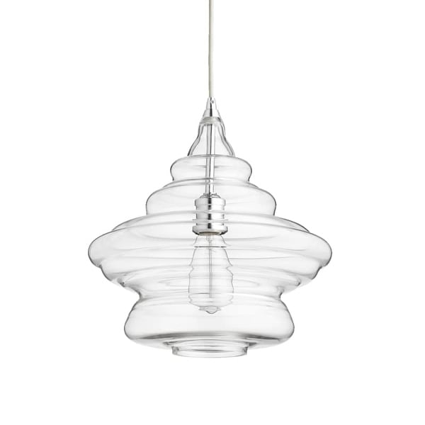 Quorum International 8003 14" Wide Single Light Pendant with Schoolhouse Glass Shade
