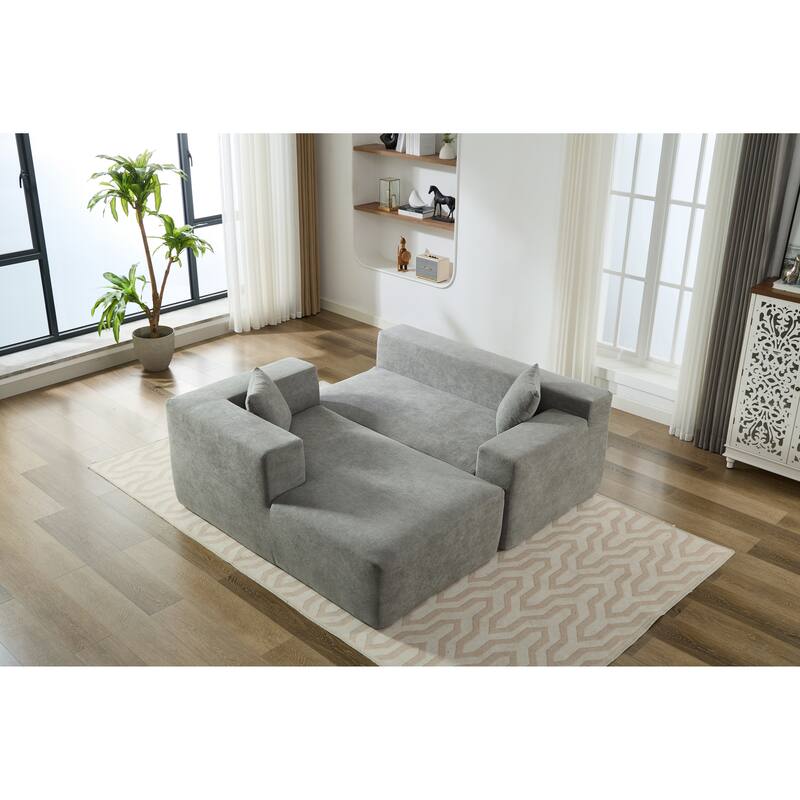 Homey Relaxation Sectional Sofa With Storage Space For Living Room
