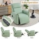 preview thumbnail 23 of 25, Oversized Faux Leather Massage Power Recliner with Two Pockets