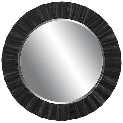 Uttermost Caribou Dark Espresso Round Mirror - 41.375" dia