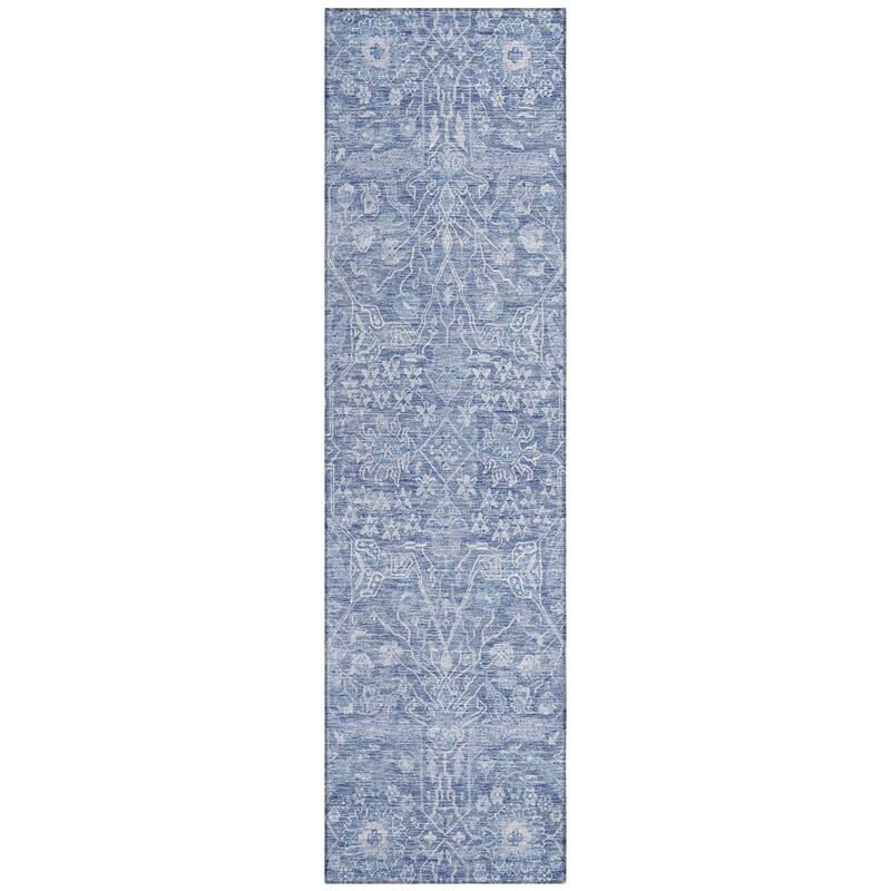 Machine Washable Indoor/ Outdoor Vintage Boho Chantille Rug