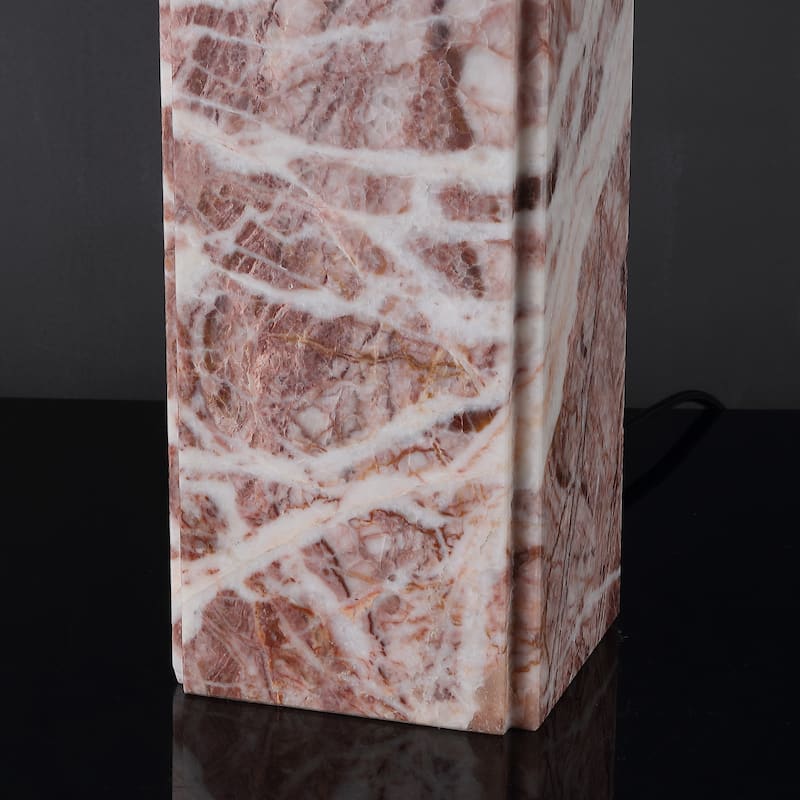 SAFAVIEH Couture Mackenzie Square Marble Table Lamp - 16"W x 16"D x 25"H