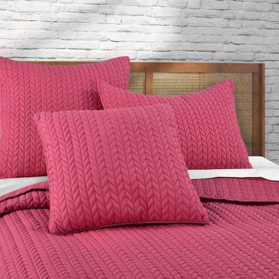 Cayman 20 Inch Square Quilted Decorative Throw Pillow