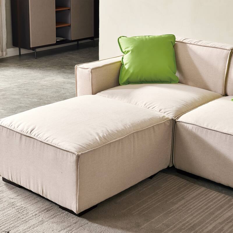 Modular Sofa with Convertible Ottoman Chaise