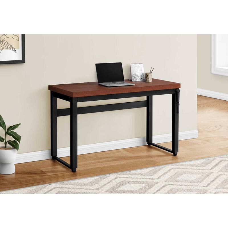Computer Desk, Home Office, Standing, Adjustable - Cherry