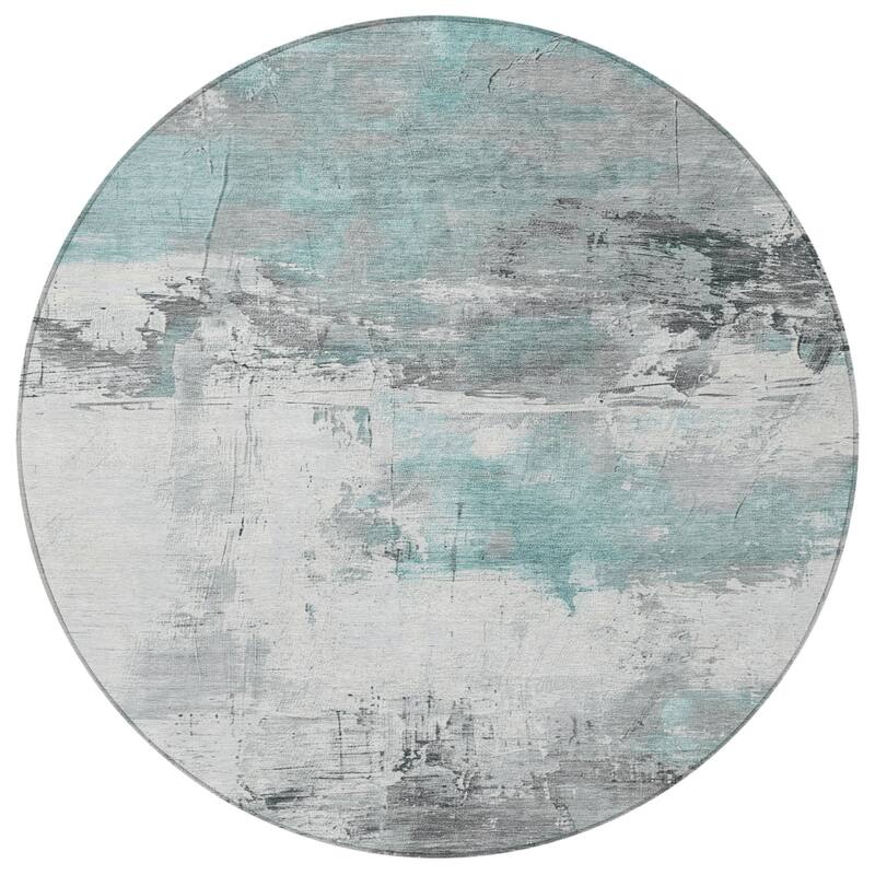 HomeRoots Abstract Transitional Rectangle Outdoor Rug