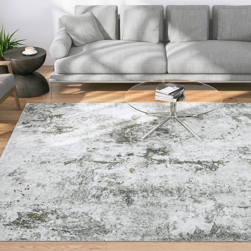 Felini Modern & Contemporary Abstract Indoor Area Rug - 5'3'' x 7'3'' - Beige/Gray