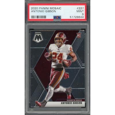 Antonio Gibson 2020 Panini Mosaic Football Rookie Card RC #227 PSA 9 - 8'6" x 11'6"