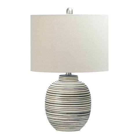 23" Ceramic Textured Striped Table Lamp