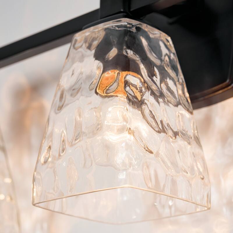 Kichler Lighting Marant 23.75" 3-Light Vanity Light with Clear Water Glass in Black