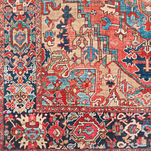 Adenia Vintage Medallion Printed Area Rug