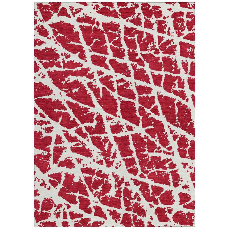 Mari Modern Art-Inspired Weather Resistant Blended Style Outdoor Rug