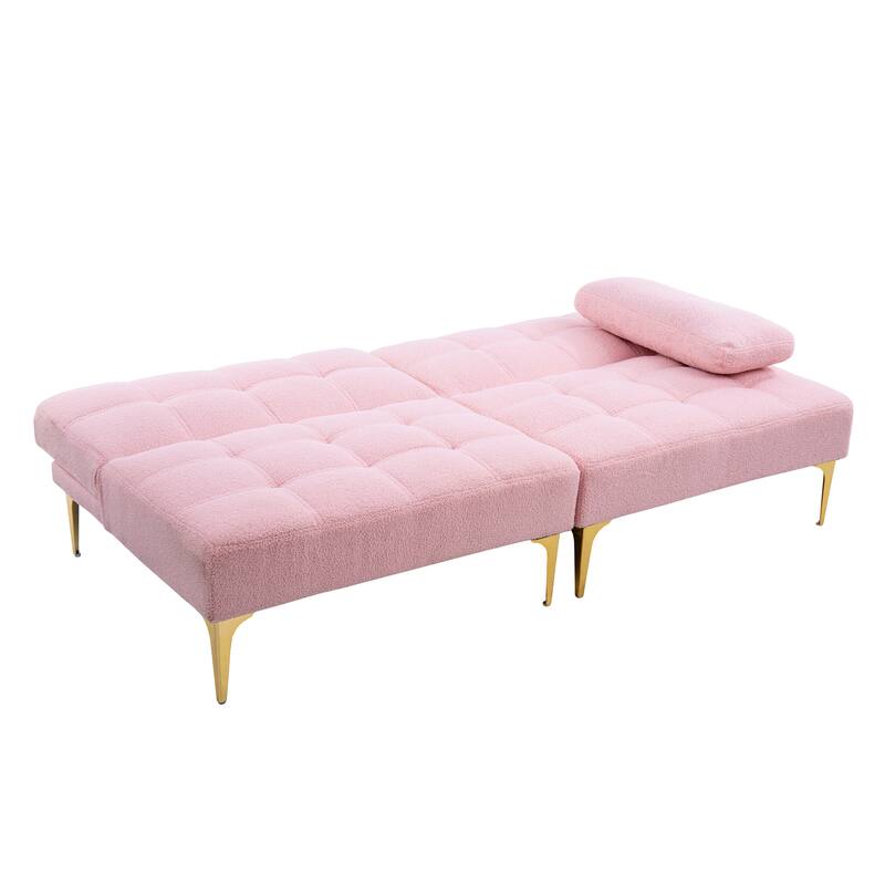 Living Room 2-Seater Sofa Couch, 71" Convertible Futon Sofa Bed