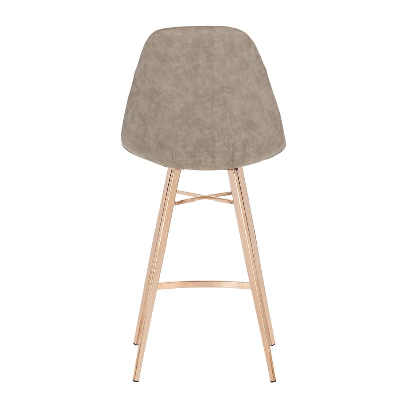 SAFAVIEH Bluette -25 Inch Brown/ Copper Counter Stool - 17" x 19" x 39" - 17Wx19Dx38H