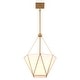 preview thumbnail 8 of 10, Burnett 3-Light Brass Mid-Century Modern Pendant, White Glass Shade, Adj Height Ceiling Chandelier Dining Room Fixture