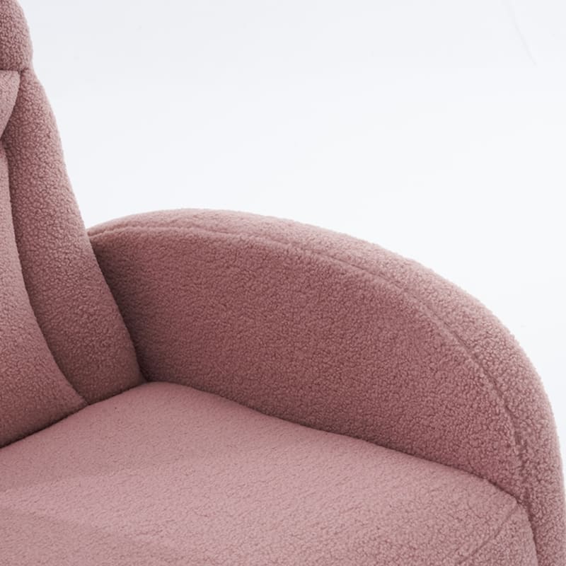 Fabric Nursery Rocking Chair With Adjustable Footrest
