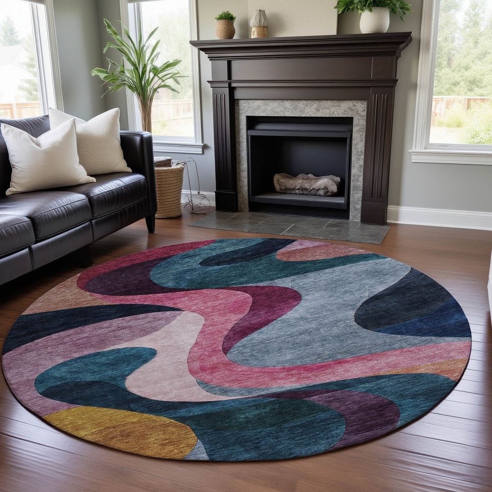 Premium Washable Super Soft Contemporary Abstract Mayfield Rug
