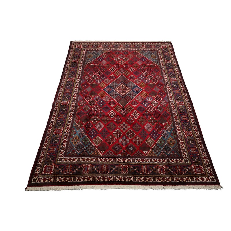 8'7''x12'8'' Hand Knotted Wool Red Joshegan Traditional Rug - 8' 7'' x 12' 8''
