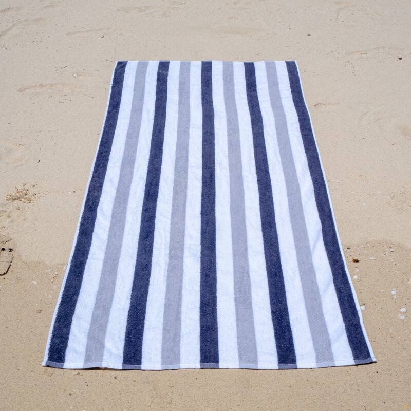 Arkwright Cabo Cabana 4-Piece Oversized Striped Beach Towel Set - 30x70