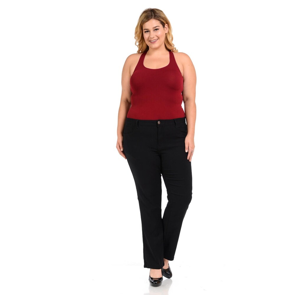 plus size black jeans bootcut