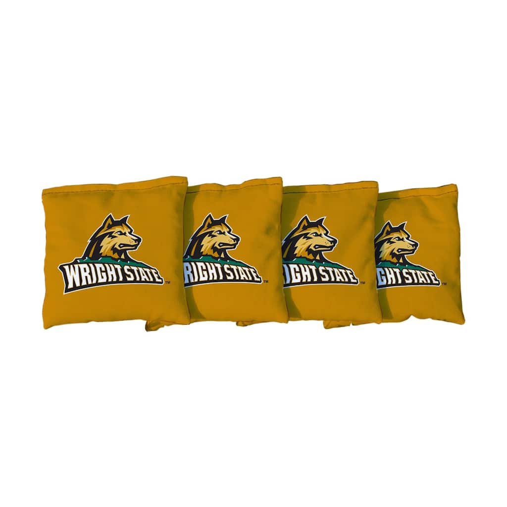 Wright State University Raiders Yellow Cornhole Bags